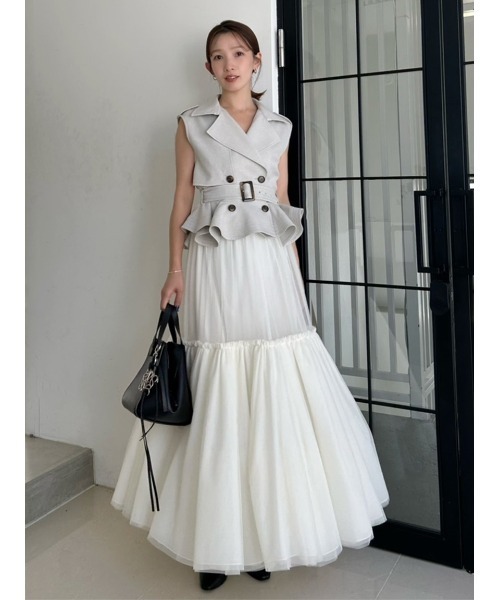 トレンチチュールセットドレス（ワンピース）｜SNIDEL（スナイデル）