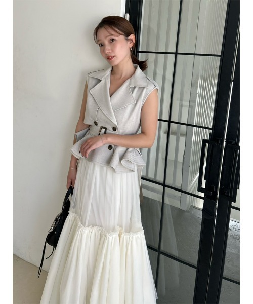 トレンチチュールセットドレス（ワンピース）｜SNIDEL（スナイデル）