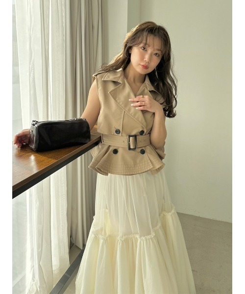 トレンチチュールセットドレス（ワンピース）｜SNIDEL（スナイデル）