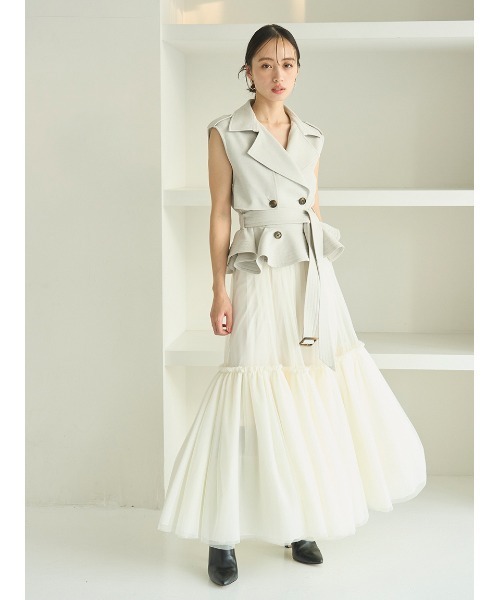 トレンチチュールセットドレス（ワンピース）｜SNIDEL（スナイデル）