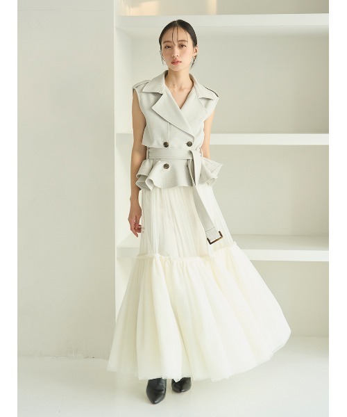 トレンチチュールセットドレス（ワンピース）｜SNIDEL（スナイデル）