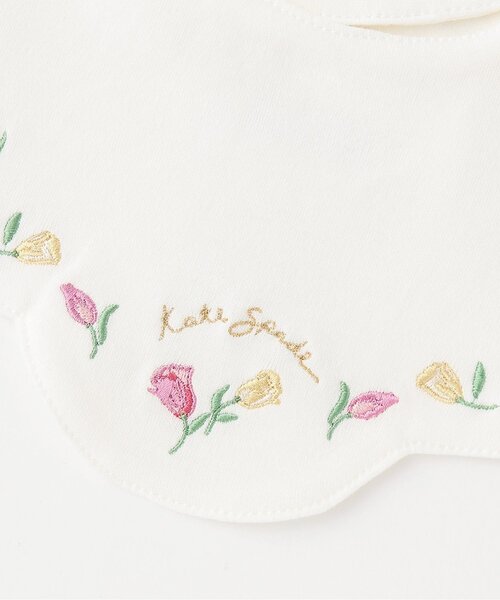 kate spade new york kids（ケイトスペードニューヨーク）の「チューリップブルームズエンブロイダリースタイ（スタイ/よだれかけ・キッズ・オフホワイト・F）」の4枚目の写真