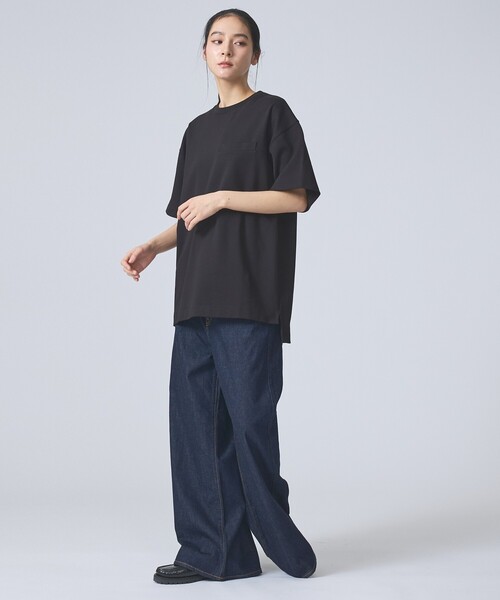 FORTUNA HOMME(フォルトゥナオム)の「【FORTUNA/フォルトゥナ】SoftClearSmoothTalloredTee/ソフトクリアスムーステイラードTシャツ/ユニセックス/【WEB限定】(Tシャツ/カットソー・メンズ・グレイッシュベージュ/ブラック/ホワイト・L/M)」の5枚目の写真