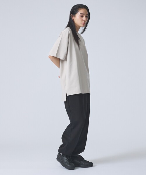 FORTUNA HOMME(フォルトゥナオム)の「【FORTUNA/フォルトゥナ】SoftClearSmoothTalloredTee/ソフトクリアスムーステイラードTシャツ/ユニセックス/【WEB限定】(Tシャツ/カットソー・メンズ・グレイッシュベージュ/ブラック/ホワイト・L/M)」の6枚目の写真