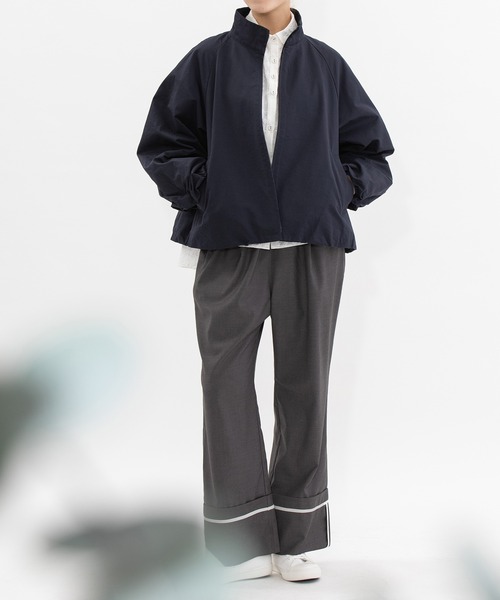 nop de nod(ノップドゥノッド)の「TRサージロールアップパイピングパンツ(その他パンツ・レディース・ダークグレー/ブラック/ネイビー・3)」の14枚目の写真