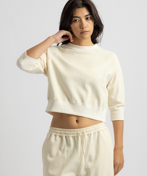 Saturdays NYC（サタデーズ ニューヨークシティ ）の「Sally Raglan Top（Tシャツ/カットソー・レディース・オフホワイト/グレー・M/L/S）」の2枚目の写真