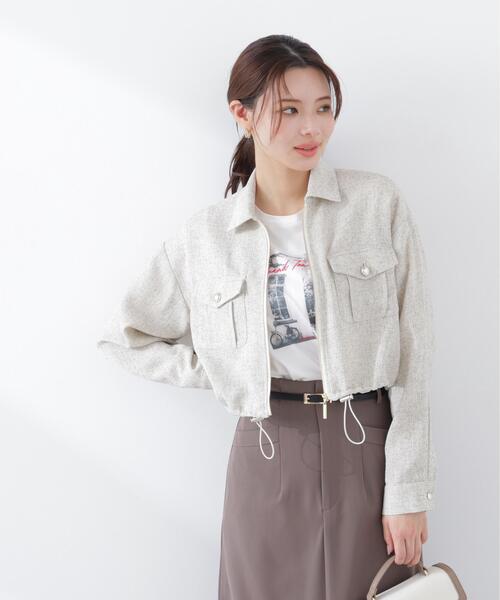 PROPORTION BODY DRESSING（プロポーションボディドレッシング）の「スプリングツイードブルゾン / 1216155300（ブルゾン・レディース・ブラック/オフホワイト/ブルー・SMALL/MEDIUM）」の19枚目の写真