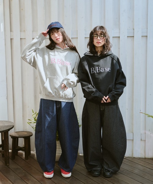 BROKEN BASE（ブロークンベース）の「Balloon Wide Stripe Denim / バルーンワイドストライプデニム（デニムパンツ・メンズ・ブラック/インディゴブルー・MEDIUM/LARGE）」の13枚目の写真