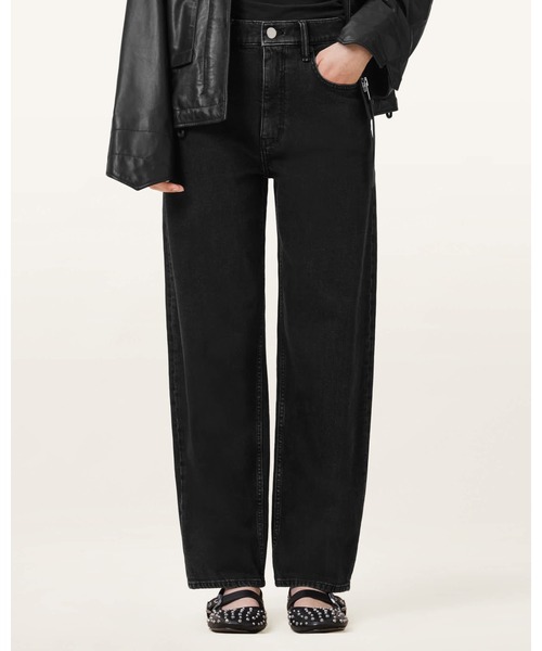ALLSAINTS（オールセインツ）の「SADIE BARREL LEG DENIM JEANS | SADIE バレル レッグ デニム ジーンズ（デニムパンツ・レディース・ブラック・26/25/24）」の9枚目の写真