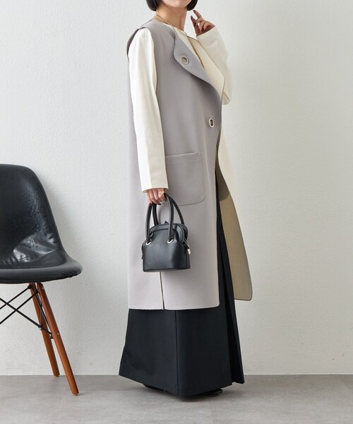 Jena espace merveilleux（ジェナ　エスパスメルヴェイユ）の「バーボタンワッフルジレ（ベスト・レディース・チャコールグレー/ベージュ/グレー・FREE）」の8枚目の写真