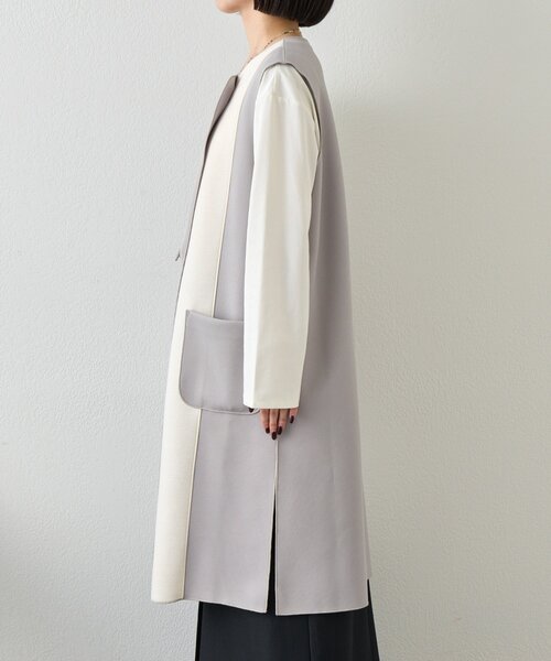 Jena espace merveilleux（ジェナ　エスパスメルヴェイユ）の「バーボタンワッフルジレ（ベスト・レディース・チャコールグレー/ベージュ/グレー・FREE）」の14枚目の写真