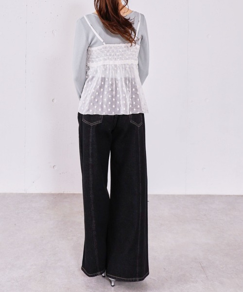 archives（アルシーヴ）の「フラワー刺繍ビスチェ×リブニットプルオーバーＳＥＴ（アンサンブル・レディース・グリーン/オフホワイト/ブラック・MEDIUM）」の18枚目の写真