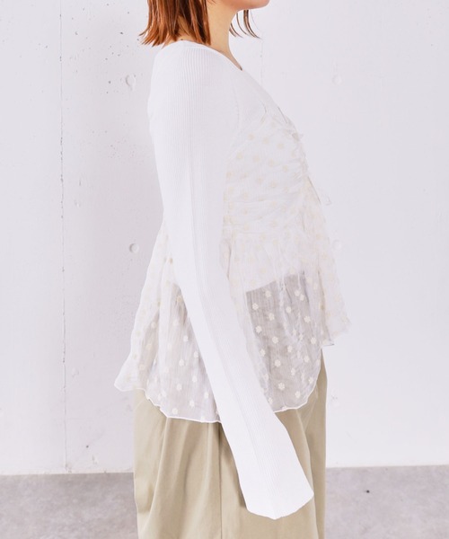 archives（アルシーヴ）の「フラワー刺繍ビスチェ×リブニットプルオーバーＳＥＴ（アンサンブル・レディース・グリーン/オフホワイト/ブラック・MEDIUM）」の22枚目の写真