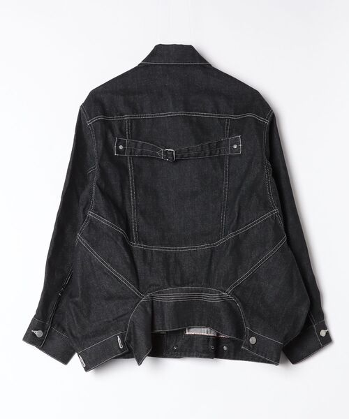 beautiful people（ビューティフルピープル）の「beautiful people/ビューティフルピープル/double-end selvedge denim blouson（デニムジャケット・レディース・ブラック・42/38）」の2枚目の写真