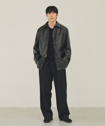 UNIFORM BRIDGE（ユニフォームブリッジ）の「refined one tuck slacks wide fit black（スラックス）」
