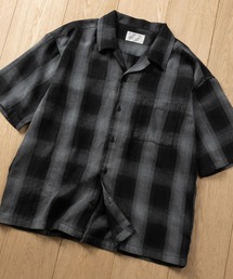 JOHN'S CLOSET | 【a】オンブレチェック ボックスシルエット オープンカラー半袖シャツ(シャツ/ブラウス)