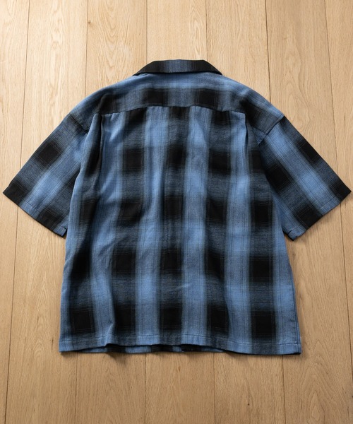 JOHN'S CLOSET(ジョンズクローゼット)の「【a】オンブレチェック ボックスシルエット オープンカラー半袖シャツ(シャツ/ブラウス・メンズ・ブラック/ブルー/ホワイト・MEDIUM/LARGE)」の13枚目の写真