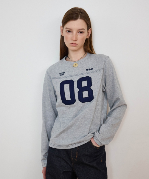 COVERNAT(カバーナット)の「ウィメンズナンバーロゴロングスリーブメランジグレー(Tシャツ/カットソー・レディース・その他・WM/WS)」の1枚目の写真