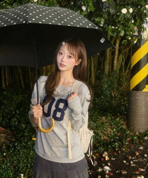 COVERNAT(カバーナット)の「ウィメンズナンバーロゴロングスリーブメランジグレー(Tシャツ/カットソー・レディース・その他・WM/WS)」の2枚目の写真