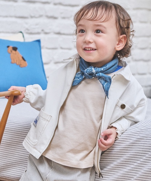 petit main（プティマイン）の「【Lee】シャツアウター（シャツ/ブラウス・キッズ・オフホワイト/ネイビー・L/M/S）」の2枚目の写真