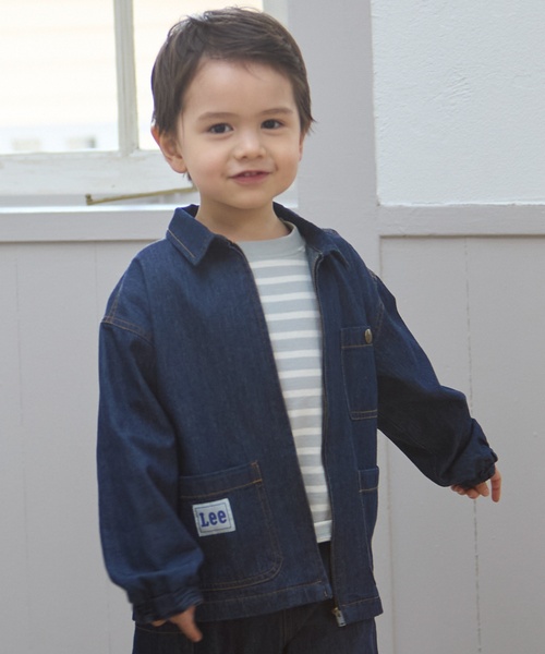 petit main（プティマイン）の「【Lee】シャツアウター（シャツ/ブラウス・キッズ・オフホワイト/ネイビー・L/M/S）」の7枚目の写真