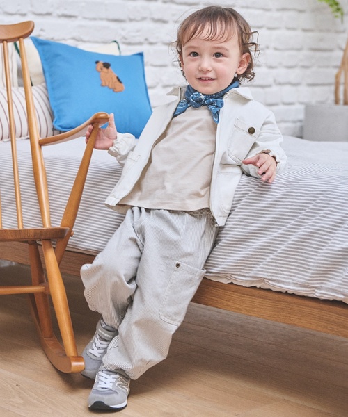 petit main（プティマイン）の「【Lee】シャツアウター（シャツ/ブラウス・キッズ・オフホワイト/ネイビー・L/M/S）」の12枚目の写真