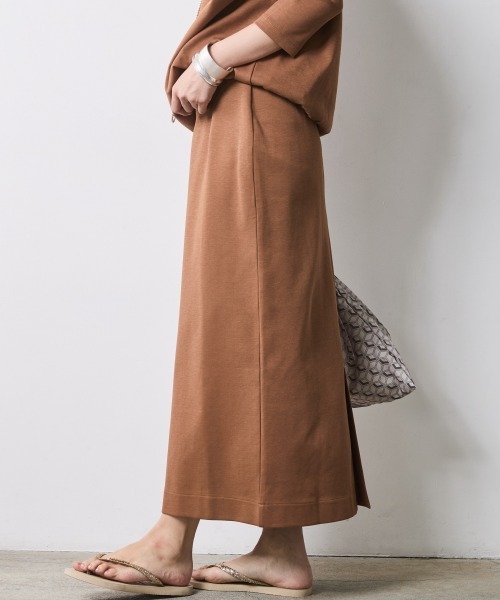 CHIC STYLE(シックスタイル)の「ダンボールカットソータイトスカート<大きいサイズ有>シックスタイル(スカート・レディース・ブラック/モカ・M/L/LL/3L/4L/5L)」の10枚目の写真