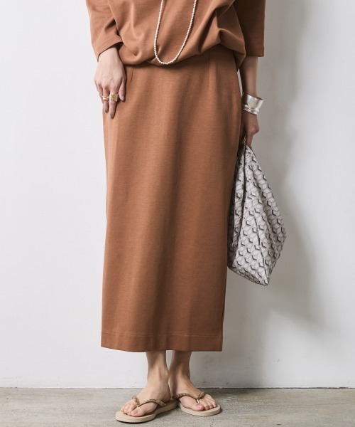 CHIC STYLE(シックスタイル)の「ダンボールカットソータイトスカート<大きいサイズ有>シックスタイル(スカート・レディース・ブラック/モカ・M/L/LL/3L/4L/5L)」の13枚目の写真