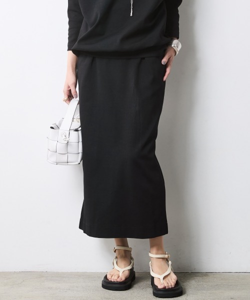 CHIC STYLE(シックスタイル)の「ダンボールカットソータイトスカート<大きいサイズ有>シックスタイル(スカート・レディース・ブラック/モカ・M/L/LL/3L/4L/5L)」の17枚目の写真