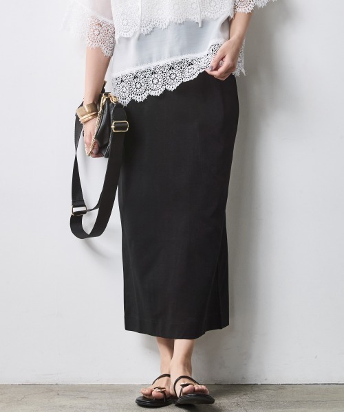 CHIC STYLE(シックスタイル)の「ダンボールカットソータイトスカート<大きいサイズ有>シックスタイル(スカート・レディース・ブラック/モカ・M/L/LL/3L/4L/5L)」の19枚目の写真