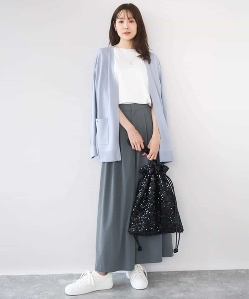 MK MICHEL KLEIN（エムケーミッシェルクラン）の「シルケットフライス半袖カットソー/洗える（Tシャツ/カットソー・レディース・ネイビー/ホワイト・38）」の11枚目の写真