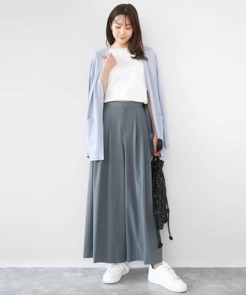 MK MICHEL KLEIN（エムケーミッシェルクラン）の「シルケットフライス半袖カットソー/洗える（Tシャツ/カットソー・レディース・ネイビー/ホワイト・38）」の13枚目の写真