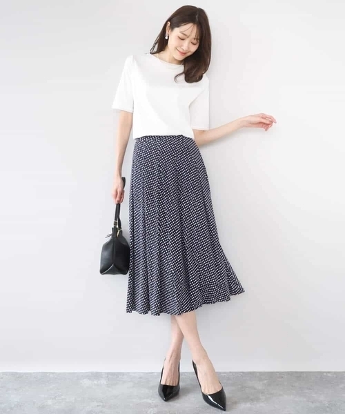 MK MICHEL KLEIN（エムケーミッシェルクラン）の「シルケットフライス半袖カットソー/洗える（Tシャツ/カットソー・レディース・ネイビー/ホワイト・38）」の17枚目の写真