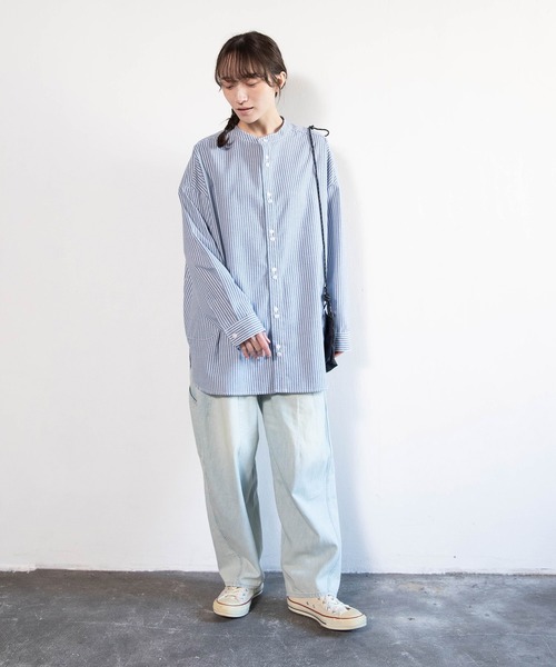 URCH RNA(アーチ アールエヌエー)の「R4429 コックさんの10ポケットペインターパンツ(デニムパンツ・レディース・ライトインディゴブルー/ダークインディゴブルー・FREE)」の6枚目の写真