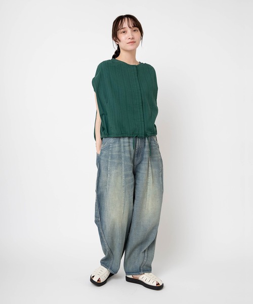 URCH RNA(アーチ アールエヌエー)の「R4429 コックさんの10ポケットペインターパンツ(デニムパンツ・レディース・ライトインディゴブルー/ダークインディゴブルー・FREE)」の3枚目の写真