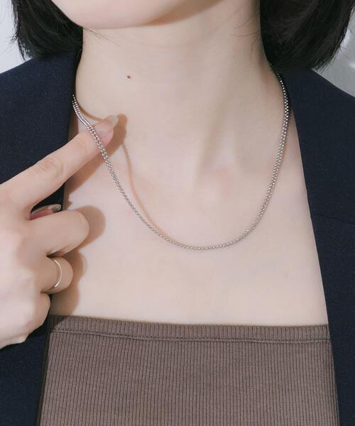 SMELLY(スメリー)の「ステンレス2ラインボールチェーンネックレス(ネックレス・レディース・シルバー・-)」の1枚目の写真