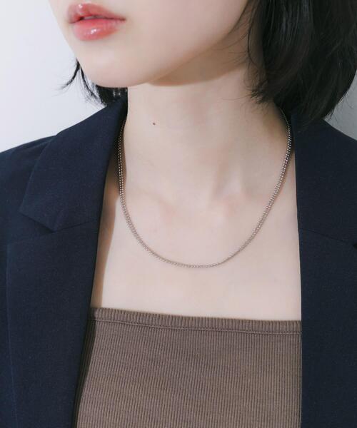 SMELLY(スメリー)の「ステンレス2ラインボールチェーンネックレス(ネックレス・レディース・シルバー・-)」の2枚目の写真