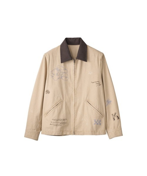 Knuth Marf（クヌースマーフ）の「embroidered jacket(unisex)（ブルゾン・レディース・ブルー/ベージュ・FREE）」の3枚目の写真