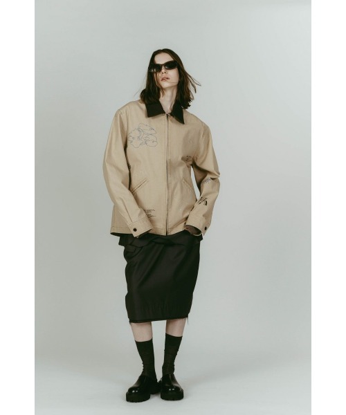 Knuth Marf（クヌースマーフ）の「embroidered jacket(unisex)（ブルゾン・レディース・ブルー/ベージュ・FREE）」の6枚目の写真