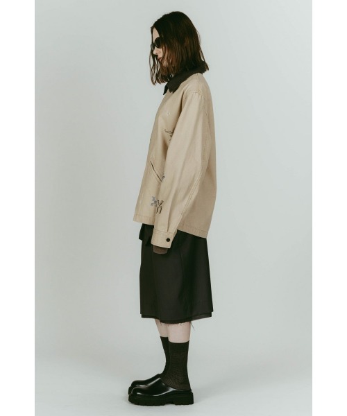 Knuth Marf（クヌースマーフ）の「embroidered jacket(unisex)（ブルゾン・レディース・ブルー/ベージュ・FREE）」の10枚目の写真