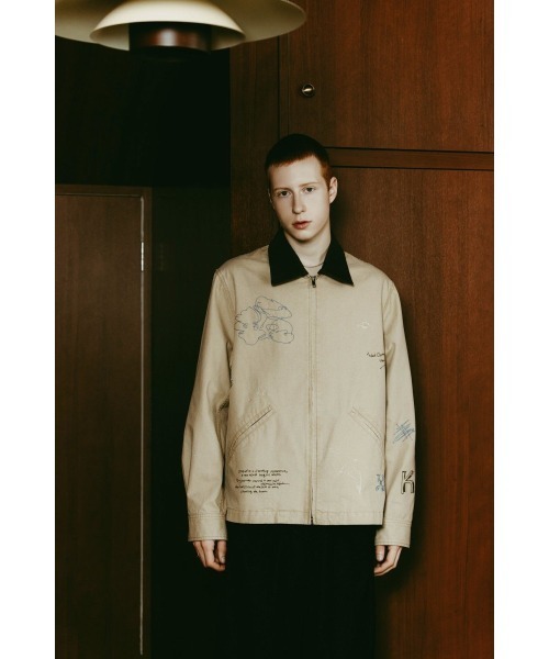 Knuth Marf（クヌースマーフ）の「embroidered jacket(unisex)（ブルゾン・レディース・ブルー/ベージュ・FREE）」の18枚目の写真