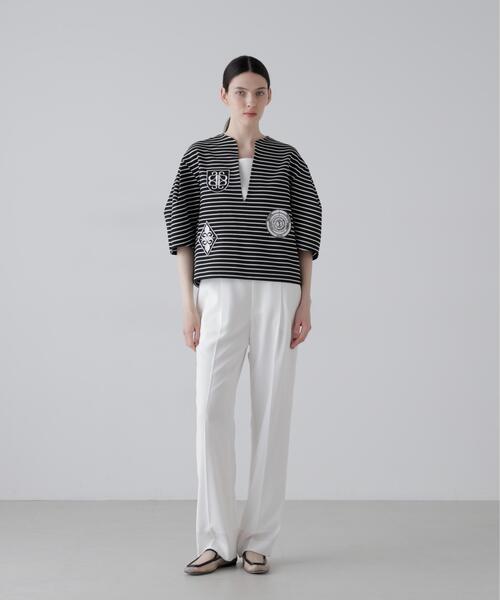 ADORE(アドーア)の「◆エンブレムボーダー(Tシャツ/カットソー・レディース・ホワイト/ブラック・38)」の6枚目の写真