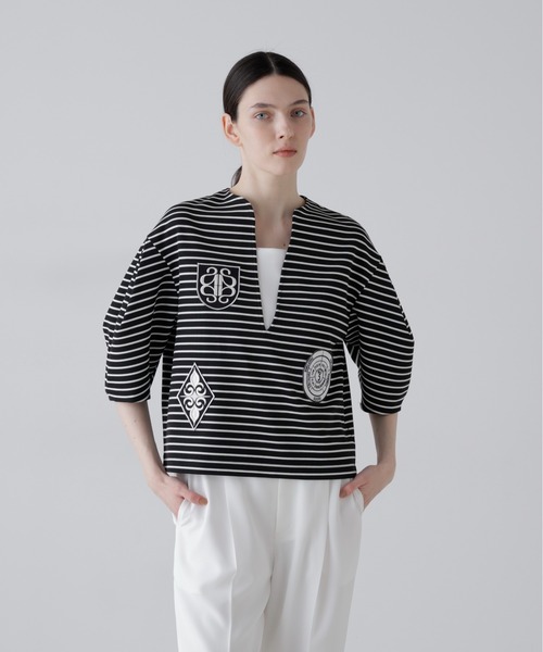 ADORE｜アドーアのTシャツ/カットソー（ブラック/黒色系・ヘンリー