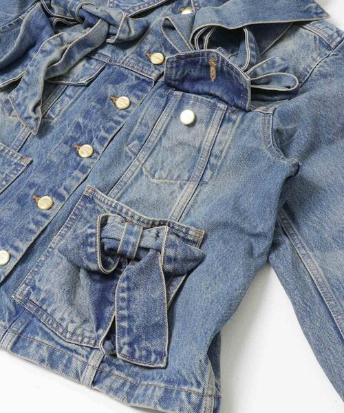GANNI　TINT RIGID DENIM BOW JACKET
