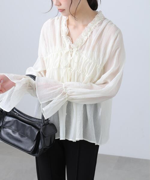 FREE'S MART(フリーズマート)の「◆シャーリングドロストブラウス(シャツ/ブラウス・レディース・イエロー/ホワイト/ブルー/ブラック・FREE)」の19枚目の写真