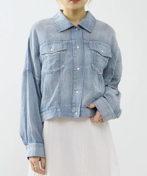 SOFFITTO(ソフィット)の「シアーGジャン型デニムシャツ(シャツ/ブラウス・レディース・インディゴブルー/ケミカルウォッシュ・FREE)」の16枚目の写真