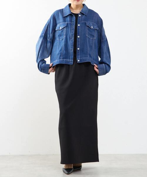 SOFFITTO(ソフィット)の「シアーGジャン型デニムシャツ(シャツ/ブラウス・レディース・インディゴブルー/ケミカルウォッシュ・FREE)」の19枚目の写真