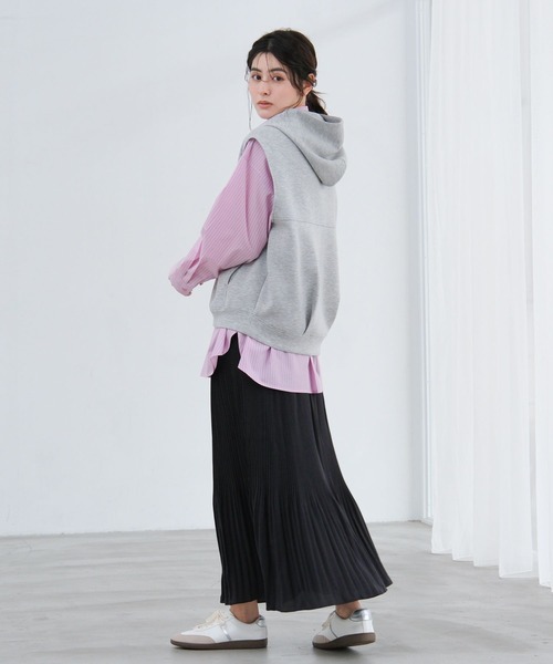 LAKOLE（ラコレ）の「ダンボールZIPベスト / 658033（ベスト・レディース・ブラック/グレー・FREE）」の6枚目の写真