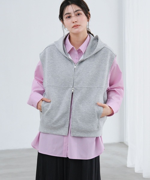 LAKOLE（ラコレ）の「ダンボールZIPベスト / 658033（ベスト・レディース・ブラック/グレー・FREE）」の10枚目の写真