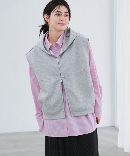 LAKOLE（ラコレ）の「ダンボールZIPベスト / 658033（ベスト・レディース・ブラック/グレー・FREE）」の11枚目の写真